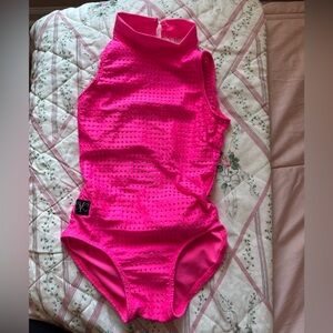 Kandi Kouture Girls Size 5/6 Pink Dance Leotard GUC